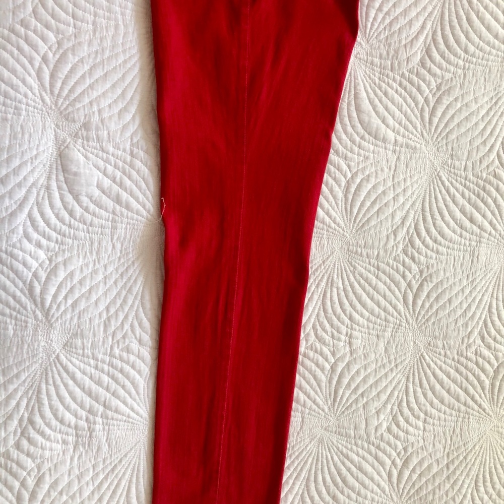 Michael Kors Ladies Red Denim Pants SZ 8 - Picture 6 of 13